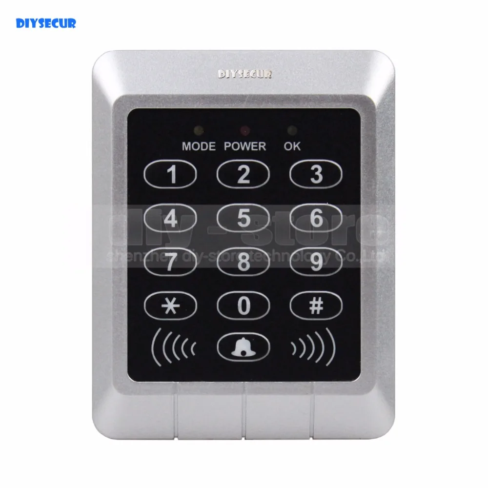

DIYSECUR Door RFID ID Card Reader Access Control Keypad + Free10 ID Key Fobs KS157