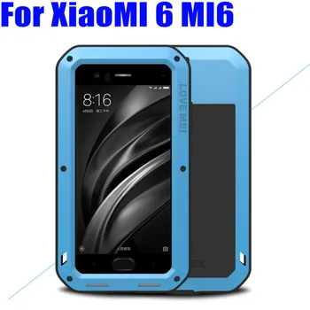 

For XiaoMI 6 MI6 Original LOVE MEI Heavy Duty Aluminum Metal + Gorilla Glass Shock Drop Waterproof case for XIAOMI MI6 M602