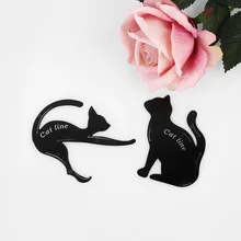 2 пары шаблон кошка рыбий глаз хвост двукрылая подводка для глаз трафарет подводка для глаз модели трафарет для бровей Shaper DIY принадлежности для макияжа