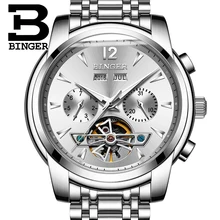 2017 NEW BINGER men s font b watch b font full Calendar Tourbillon sapphire multiple functions