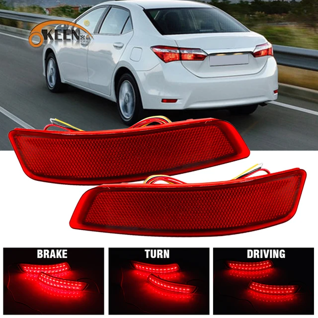 OKEEN 2pcs Tail lights For Toyota Corolla 2014 2015 2016 Led Rear