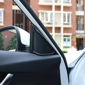 

For Honda Accord 10th 2018 2019 ABS Matte and Carbon fibre Car interior A-pillar Speaker horn ring trim Accessories car styling