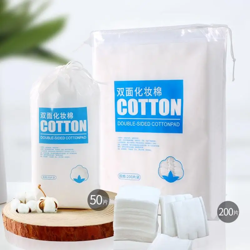 

50pcs/200pcs Facial Makeup Cotton Pads Wipe Pads Nail Art Polish Cleaning Pads Cosmetic Remover Skin Care Tool