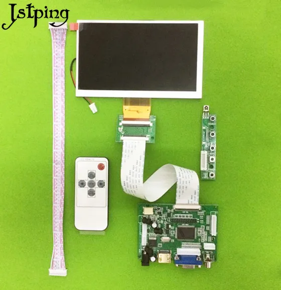 

Jstping 6 inch 800*480 HD LCD display screen Monitor TM060RDH01 Control Driver Board HDMI+VGA+2AV kit for Raspberry Pi diy panel