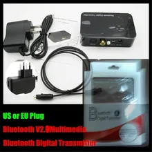 V2.0 3,5 мм мультимедийный цифровой аудио Bluetooth передатчик с оптическим/коаксиальным входом, A2DP/OPT стерео адаптер ключа, для ПК/ТВ