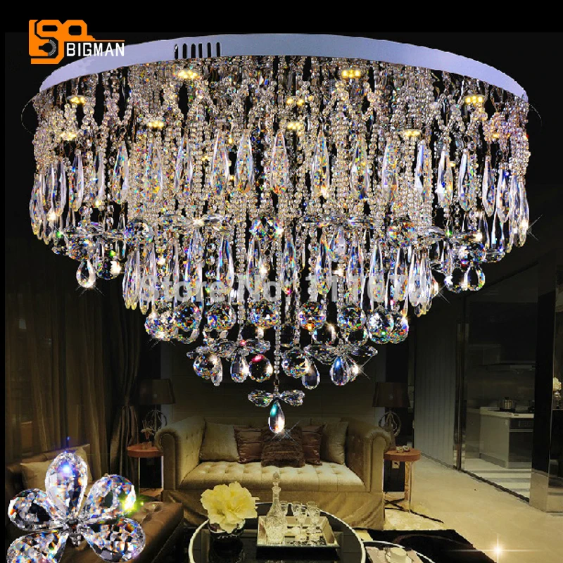 

new lustre design LED chandelier living lights modern crystal lamp ceiling fixtures