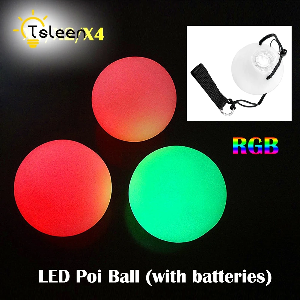 1 2 4 шт. светодиодный ПОИ-шары светодиодный RGB POI брошенный шар светильник для уровня ручной реквизит сценические аксессуары