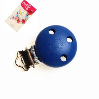 

Child Nipple Funny Pacifier Holder Blue Wooden Baby Pacifier Clips Holders Cute Pacifier Clasps 5pcs/lot