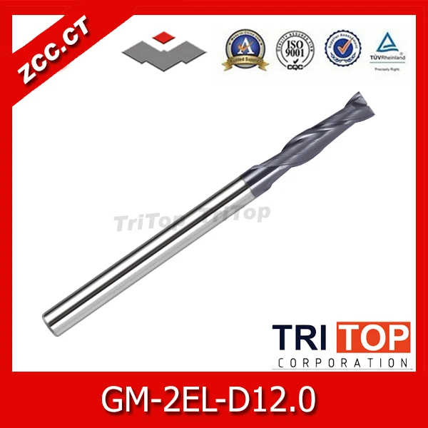 

ZCC.CT GM-2EL-D12.0 cnc end mill 2 flute flattened Long cutting edge end mill for steel