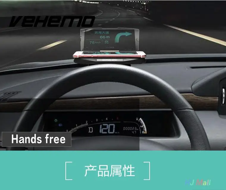 HUD мобильный gps навигации кронштейн голову для смартфонов безопасный