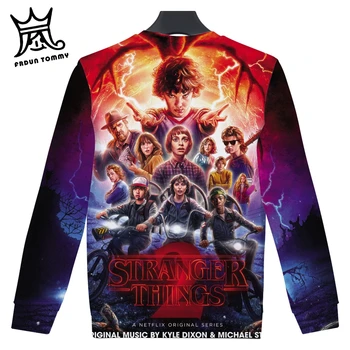 

FRDUN TOMMY Autumn Stranger Things Hoodie Sweatshirt Men/Women 3D TV Show Cotton Hoodies Fashion Plus Size 4XL Capless Tracksuit