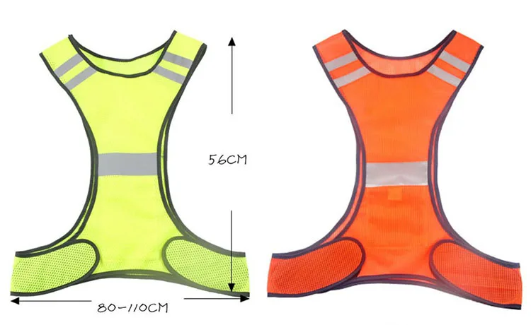Светоотражающий жилет безопасности ночь Открытый Спорт жилет работает для верховой езды светоотражающие безопасности верхняя одежда