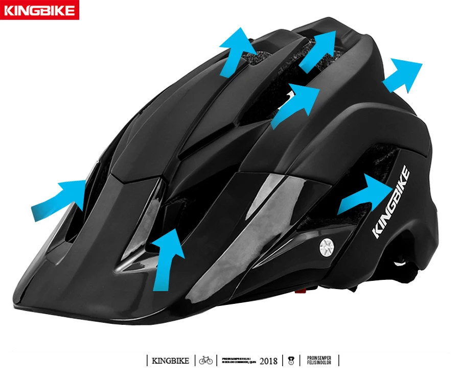 KINGBIKE велосипедный шлем со съемным козырьком Casco Ciclismo матовый черный велосипедный дорожный горный MTB шлем Мужской Женский шлем