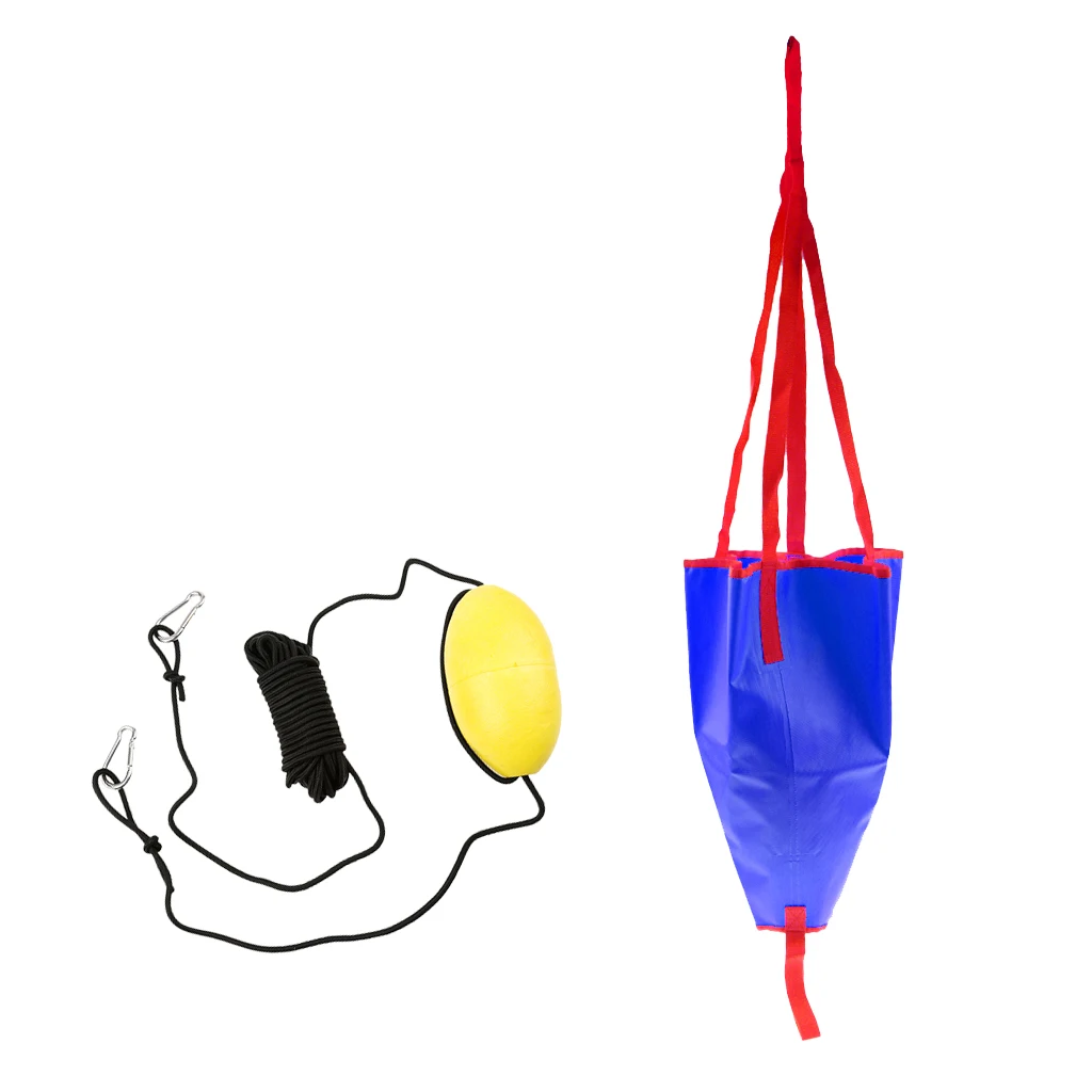 18' Drift Sock Sea Anchor Drogue Fits Boat Up To 12-14' + 30' Fishing Boat Inflatable Boat Kayak Tow Rope
