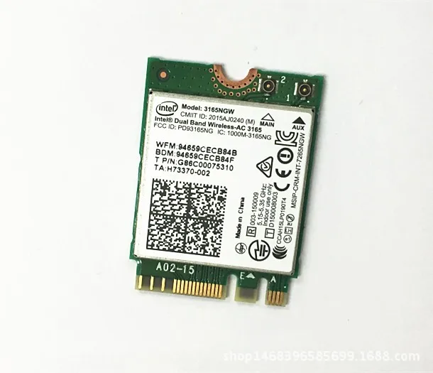 Новый AC3165 2,4 г/5 г NGFF M.2 встроенный NIC 433 м Беспроводной сетевой карты с Bluetooth 4,0 для портативных ПК