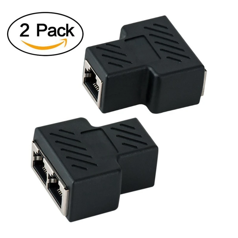 Двойной женский порт CAT5/CAT 6 LAN Ethernet Sockt сетевые соединения сплиттер адаптер| |