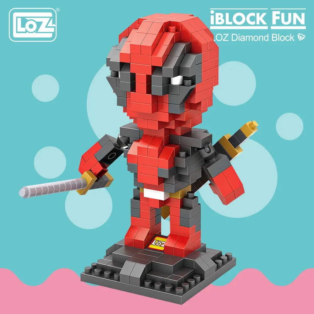 

LOZ Blocks iBlock Fun Action Figure Toys Superhero Dolls Plastic Cube Building Blocks Bricks Educational Toy Mirco Brick 9522