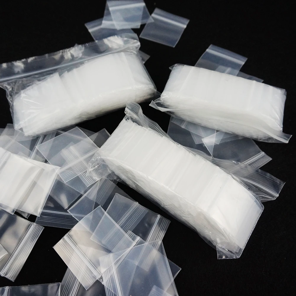 5x7cm 500개입 특대형 투명 PE 지퍼백 플라스틱 A급 파우치 지퍼 재사용 가능 소형 액세서리 보관 포장