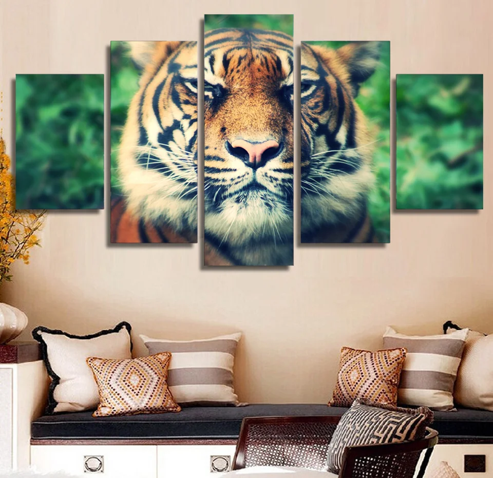 Картина на холсте с изображением тигра морды и глаз|picture canvas|painting canvasprint poster |