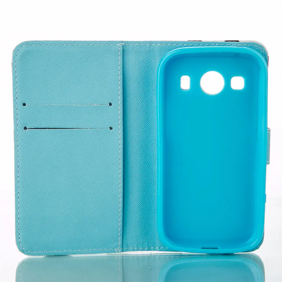 

Wallet Leather Flip Case For Samsung Galaxy Ace 4 G357FZ Ace Style LTE SM G357 SM-G357 Back Cover Flower Chimes Phone Bag DP23Z