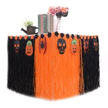 

Halloween table skirt 4style/4size Home Party Decorations Magic Stickers Plastic Table Skirt For Wedding Artificial Decorative