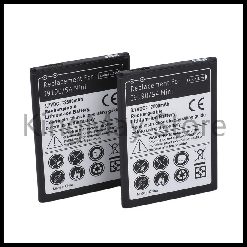 2 шт./лот батарея высокого качества s4 mini B500AE/B500BE для Samsung GALAXY S4 Mini I9190 I9192 I9195 I9198
