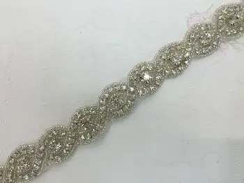 

Wholesale DHL free Shipping Shiny Rhinestone Crystal Applique Trim 10yards/lot
