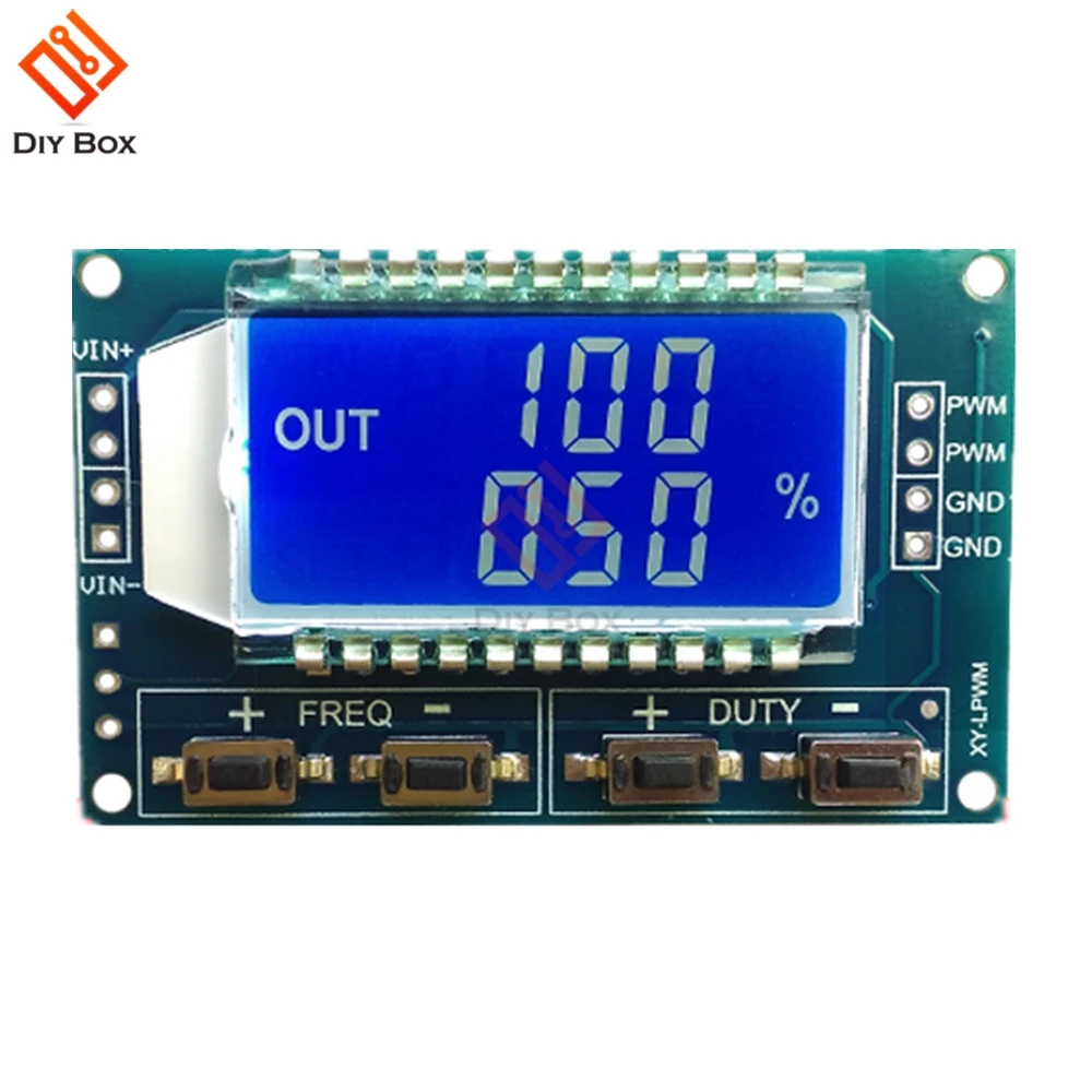 

Signal Generator PWM Pulse Frequency Duty Cycle Adjustable Module LCD Display 1Hz-150Khz 3.3V-30V PWM Board Module