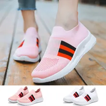 Женская мода Повседневный сетчатый дышащий слипоны кроссовки для спорта на открытом воздухе беговые мягкие удобные прогулочные туфли# g4