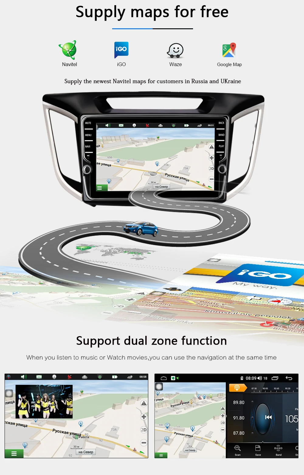 Sale FUNROVER 8 cores Android 9.0 Car DvD GPS Multimedia Player For Hyundai Creta ix25 Car DvD Navigation Radio Video Audio  DSP RDS 15