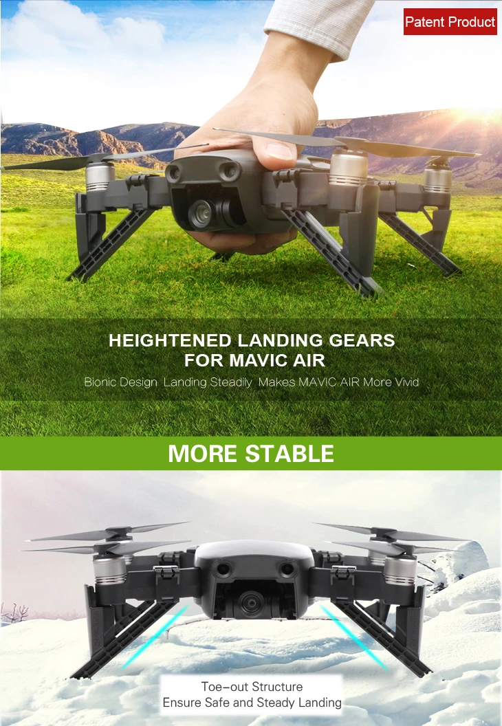 DJI Mavic Air Landing gear протектор охранные предметы Mavic воздушные Посадочные устройства, стабилизаторы для наращивания ног