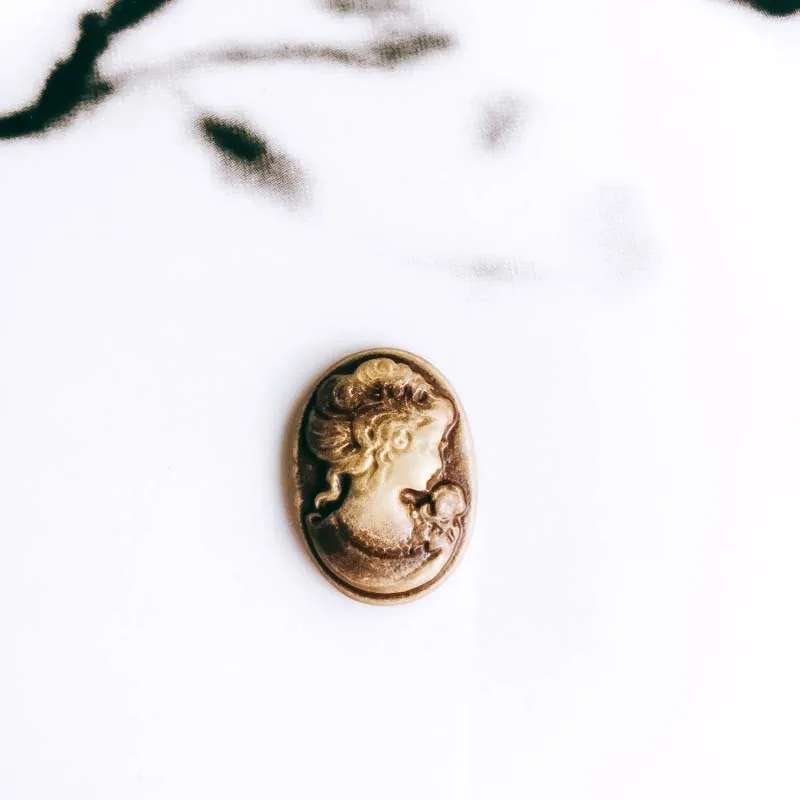 ZEROUP красота голова лицо камень плоская спина, кабошон кулон ожерелье аксессуары компоненты ювелирных изделий Diy ручной работы материал 6 шт - Цвет: KP1389-9
