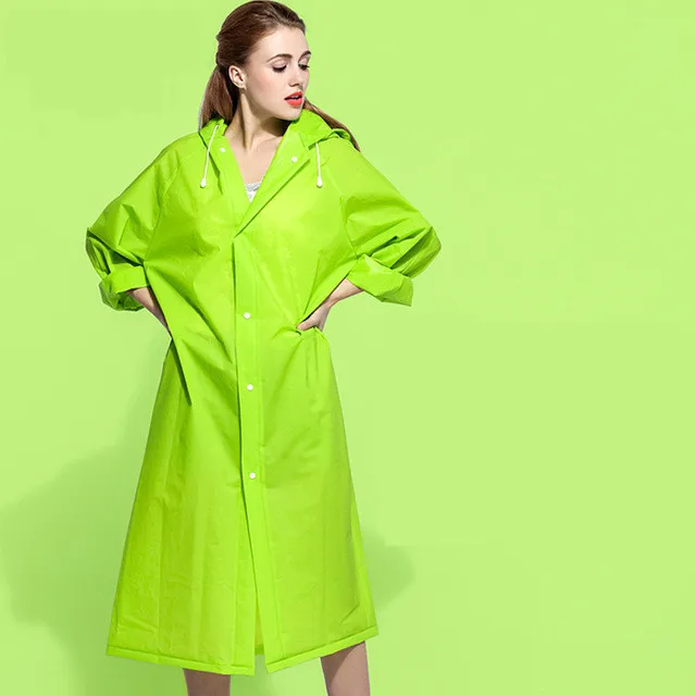 EVA Environment Safety Raincoat With Hood Women Rainwear Waterproof