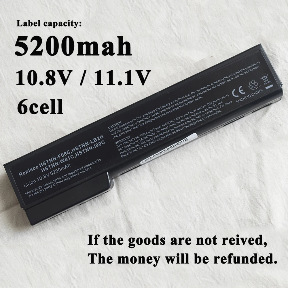 

Laptop Battery for HP ProBook 6460b 6470b 6560b 6570b 6360b 6465b 6475b 6565b HSTNN-OB2H 628666-001 631243-001 HSTNN-OB2E 659083
