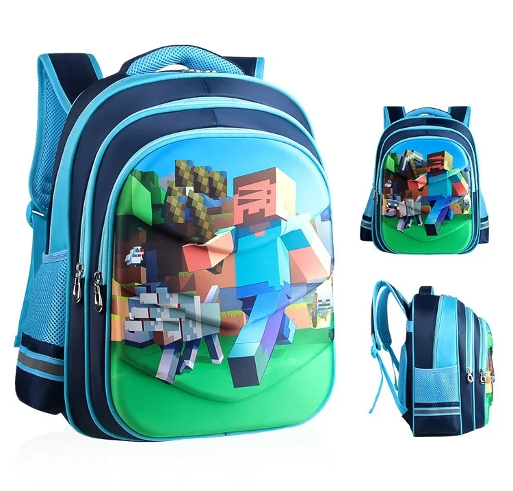 

Game Minecraft 3D Print Backpack Children Primary School Bag Cartoon Children's Gift Boys Girl Satchel Kids Book Bag Mochila
