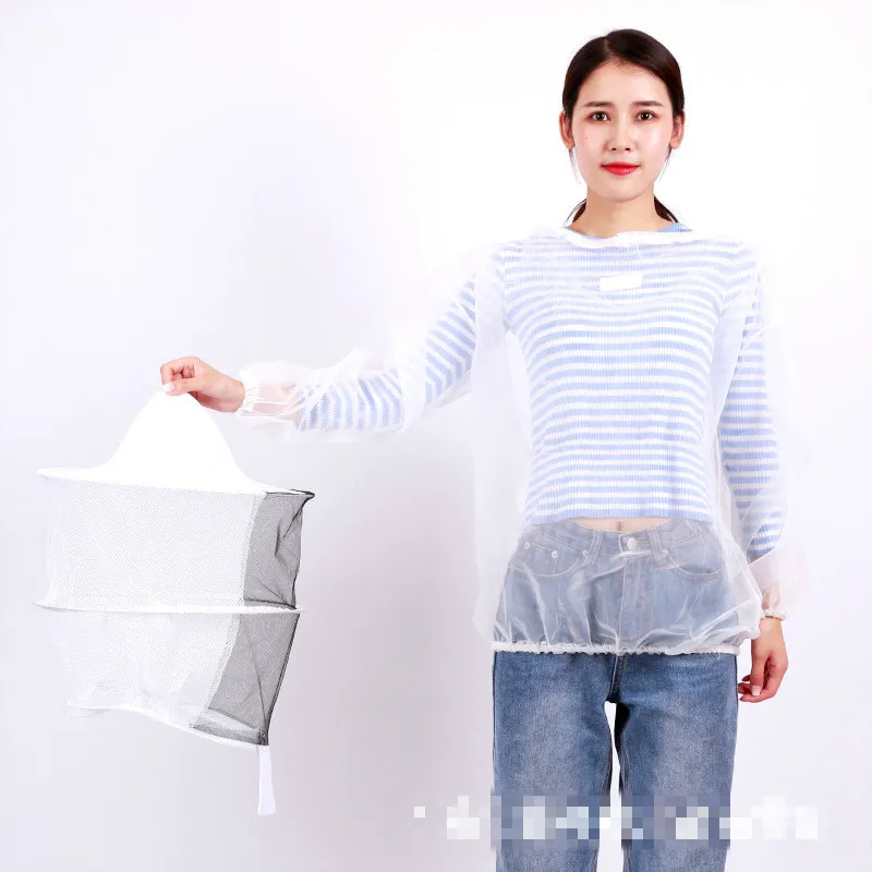 Воздухопроницаемая одежда анти-пчела Анти-пчела пальто соединенная защитная одежда пчелиный пальто пчелиный колпачок инструмент пчеловода