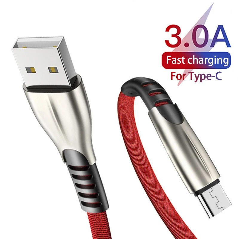 

USB Type C Cable Fast Charging 3A Charge data Cable For Xiaomi Redmi Samsung Huawei Mobile Charger Type C USB Cable Adapter Cord