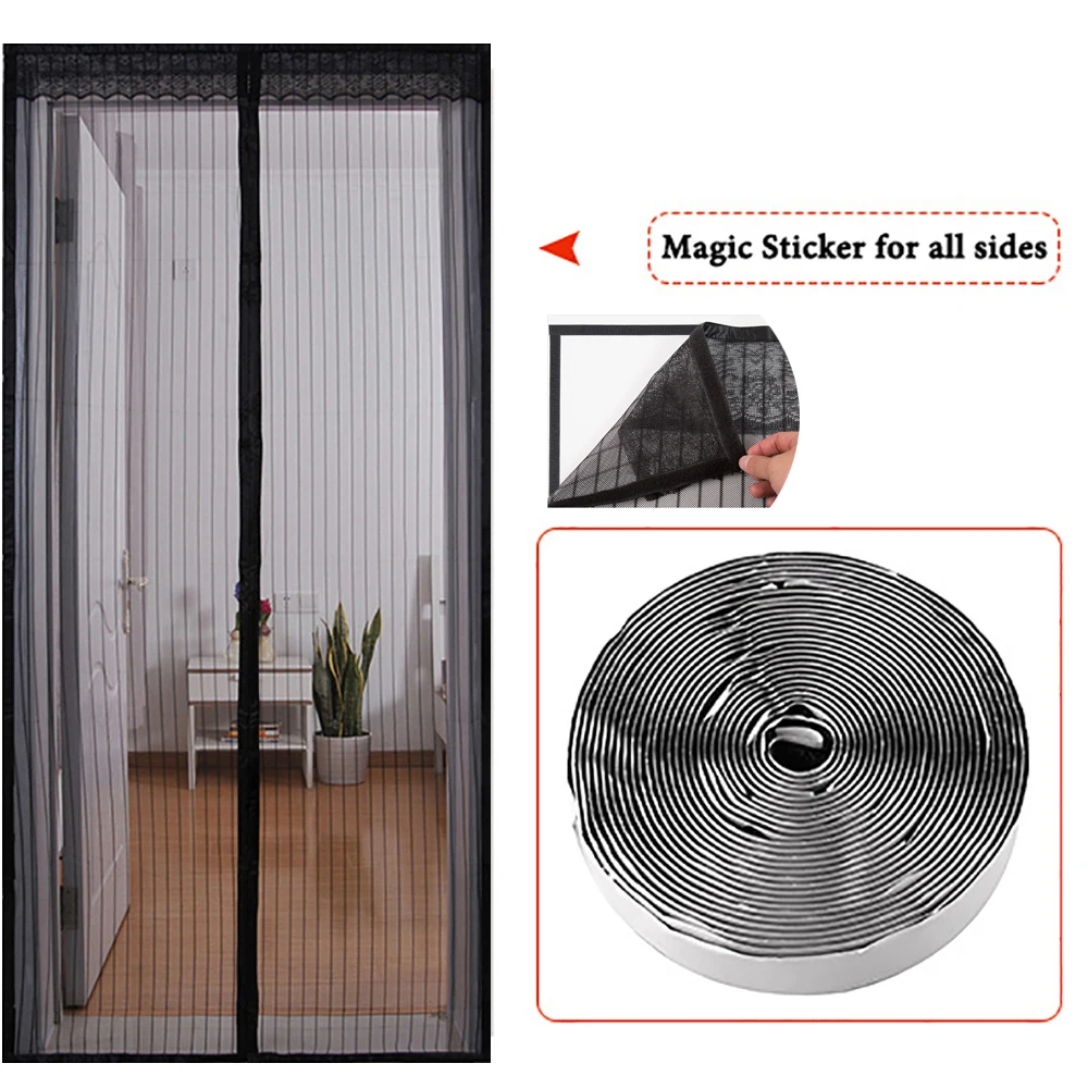 Magnetic Mesh Screen Door Hands-free Anti mosquito Bug Pest Self Sealing`Curtain 