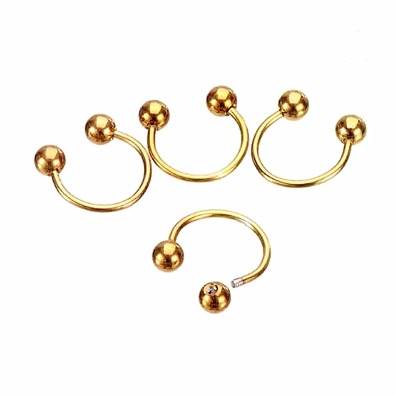 2pcs 8mm stainless steel Nostril Nose Ring circular piercing U shaped