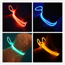 Accesorios brillantes para decorar el cuello del perro de alta calidad con luz LED para perros y gatos(China)