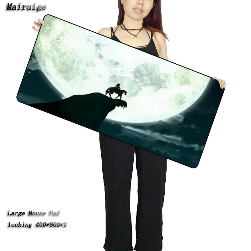 Mairuige Bright Moon Large Lock Edge Speed mouse pad Natural Rubber PC Computer Gaming mousepad Des