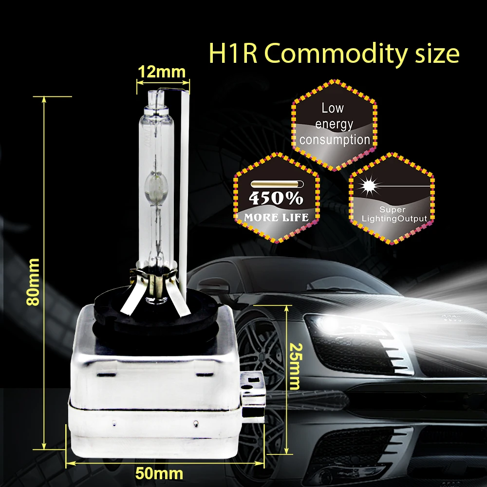 CARCTR Автомобильный светодиодный ксенон на основное освещение светодиодный лампы 35 Вт Супер яркое длинное Температура сопротивления 4300-15000K Автомобильные светодиодные лампы фар D1S/D1C