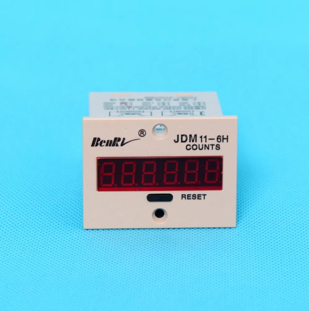 

JDM11-6H electronic counter 6-digit Blackout Memory With Voltage Production Counting DC12V DC24V DC36V AC220V 0-999999 KG11J-6H