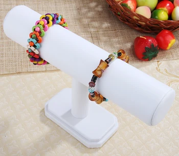 

2PCS Bracelet Jewelry White Display Rack Stand Holder 10x2" HOT
