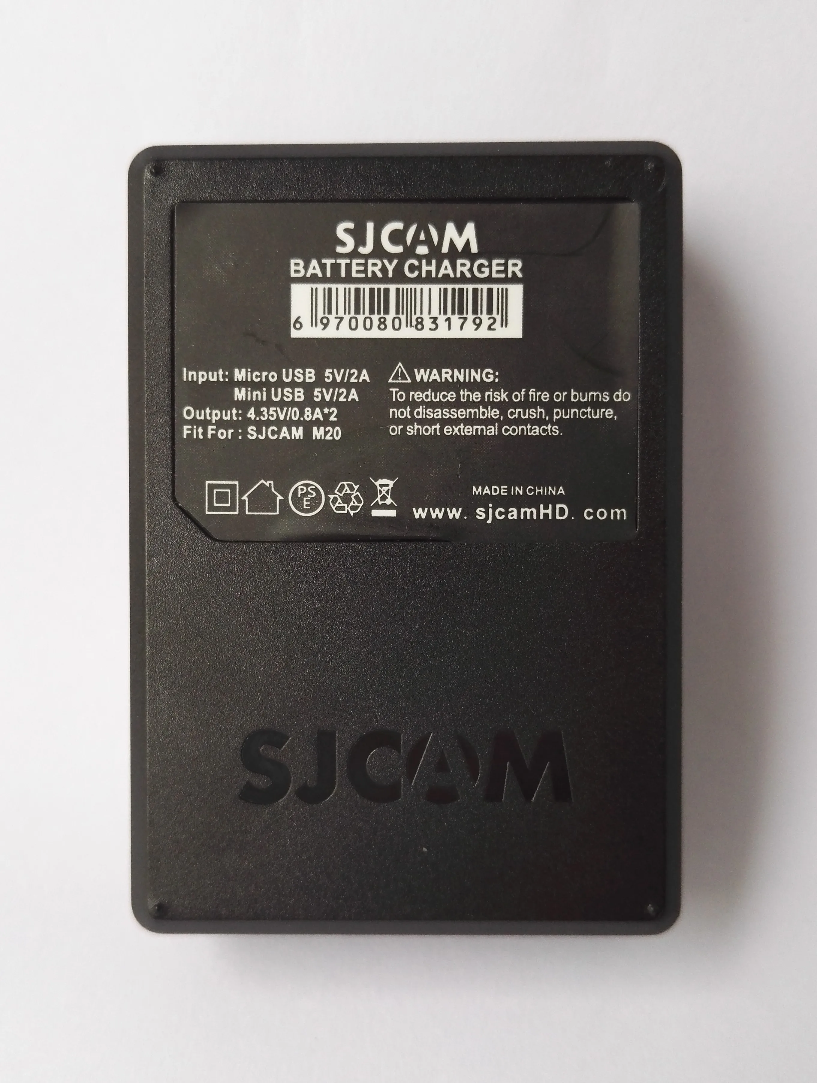Оригинальный аккумулятор SJCAM M20 (2 шт. батареи + двойное зарядное устройство) 900 мАч