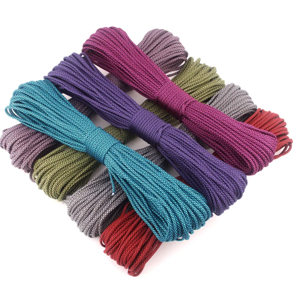 جديد الألوان Paracord 550 100FT Paracord في حبل نوع III 7 حامل الحبل في الهواء الطلق التخييم بقاء حبل بالجملة
