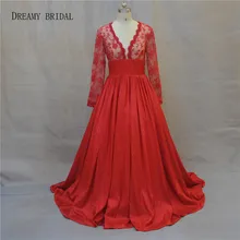 Сексуальное кружевное вечернее платье с глубоким v-образным вырезом и длинными рукавами Oscars платья для красной дорожки Топ индивидуальный халат De Soiree фотографии