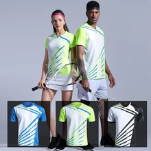 Футболки для бега Спортивная быстросохнущая для ракеток для бадминтона и тенниса рубашка майки Для женщин Для мужчин для фитнеса, волейбола Гольф Настольный теннис теннисные шорты юбка