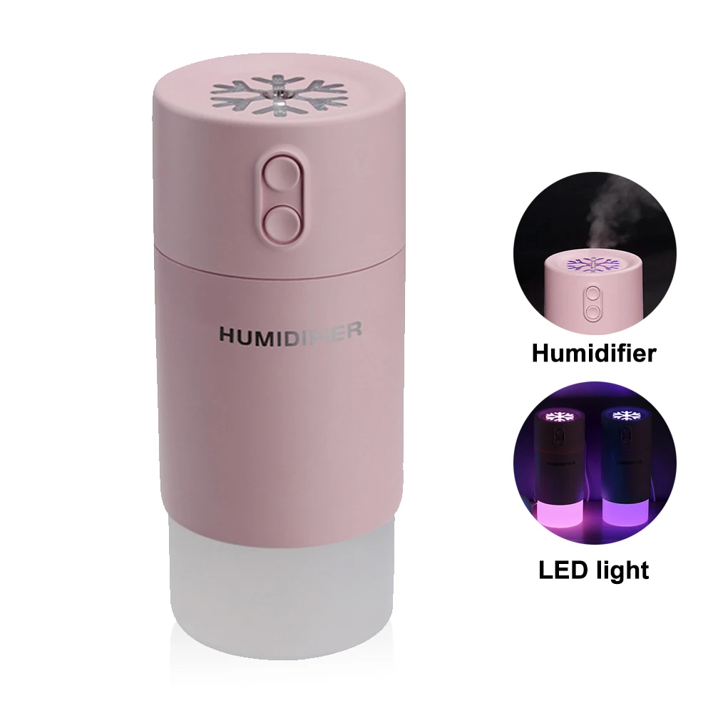 

Mini Air humidifier With USB Led Light and Mini Fan Mist Maker Fogger Car Aroma Diffuser Multi-function Snowflake Air Purifier