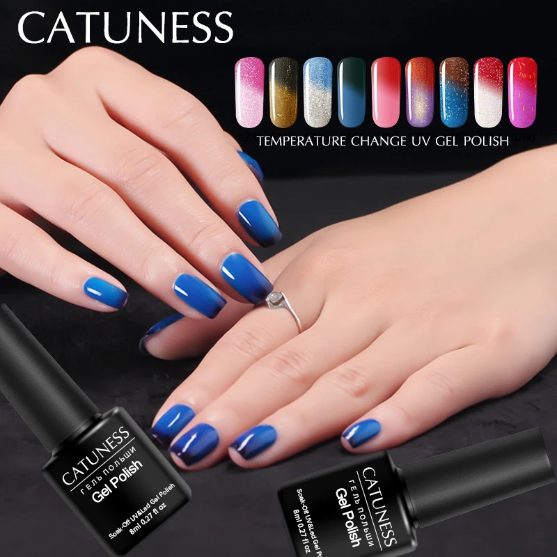 Хамелеон CATUNESS изменяющийся от температуры акриловый Гель лак для ногтей LED